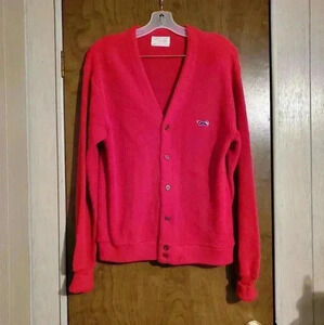 80's Vintage The Fox Sweater JC Penney Acryl Cardigan Size M Kurt Cobain Nirvana